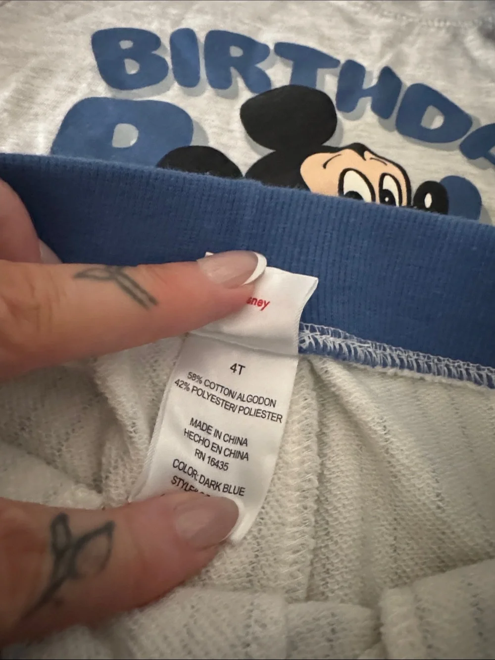 Old Navy Blue and White Mickey Baseball Tee & Shorts Set - 3 piece set